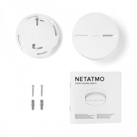 Senzor de fum Netatmo, Wireless, Volum 85 dB, Notificari aplicatie, Functionare fara Hub