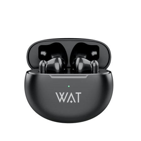 Casti Bervolo WAT® Air Pro, Bluetooth Wireless, Pure Bass Sound, Eliminare zgomot ANC, Pairing automat, negru