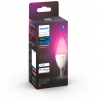 Bec LED RGB inteligent Philips Hue B39, Bluetooth, Zigbee, E14, 5.3W (25W), 470 lm, lumina alba si color