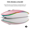 Mouse Dual Bervolo® ProX, Jiggler, Wireless USB si Bluetooth 5.1, RGB, reincarcabil, 400mAh, Windows, Mac, Android, roz