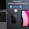 Mouse Dual Bervolo® ProX, Jiggler, Wireless USB si Bluetooth 5.1, RGB, reincarcabil, 400mAh, Windows, Mac, Android, negru mat