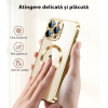 Husa de protectie telefon, compatibila cu Apple iPhone 14 Pro, Bervolo® MagSafe, protectie camera, auriu