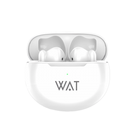Casti Bervolo® WAT Air Pro, Bluetooth Wireless 5.3, Pure Bass Sound, Touch Control, Pairing automat, IPX5 Waterproof, alb