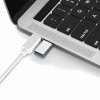 Adaptor Bervolo® cu mufa de tip USB-C la USB-A 3.0, Fast Charging, Carcasa din aluminiu, Argintiu