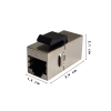 Adaptor Prelungire Cablu Rețea Bervolo® STP CAT 7, RJ45 Mama-Mama, Gigabit, pentru Conexiuni UTP/FTP Rapide, Metalic